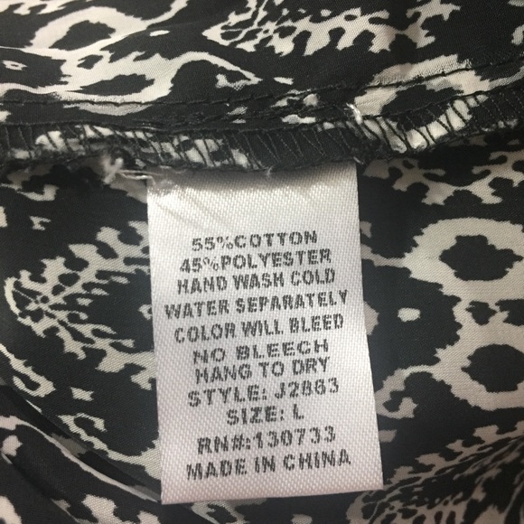 Umgee black and white dress size large - Picture 5 of 5